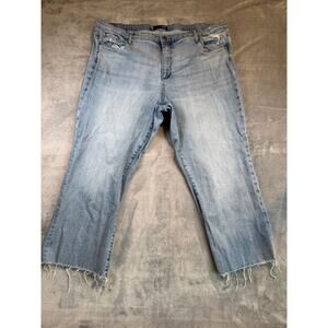 Kut from the Kloth Kelsey Jeans Size 20W High Rise Ankle Flare Raw Hem